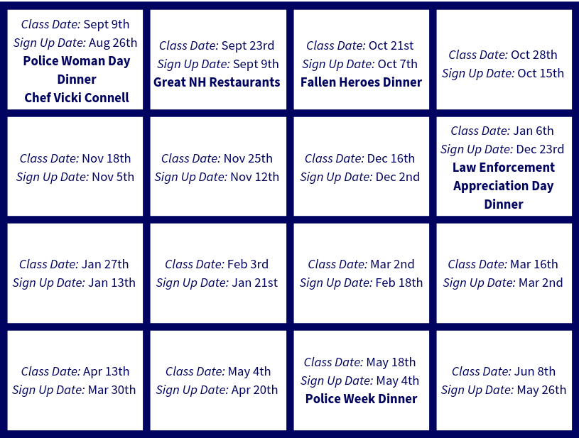 Cooking Class | Manchester Police Athletic League