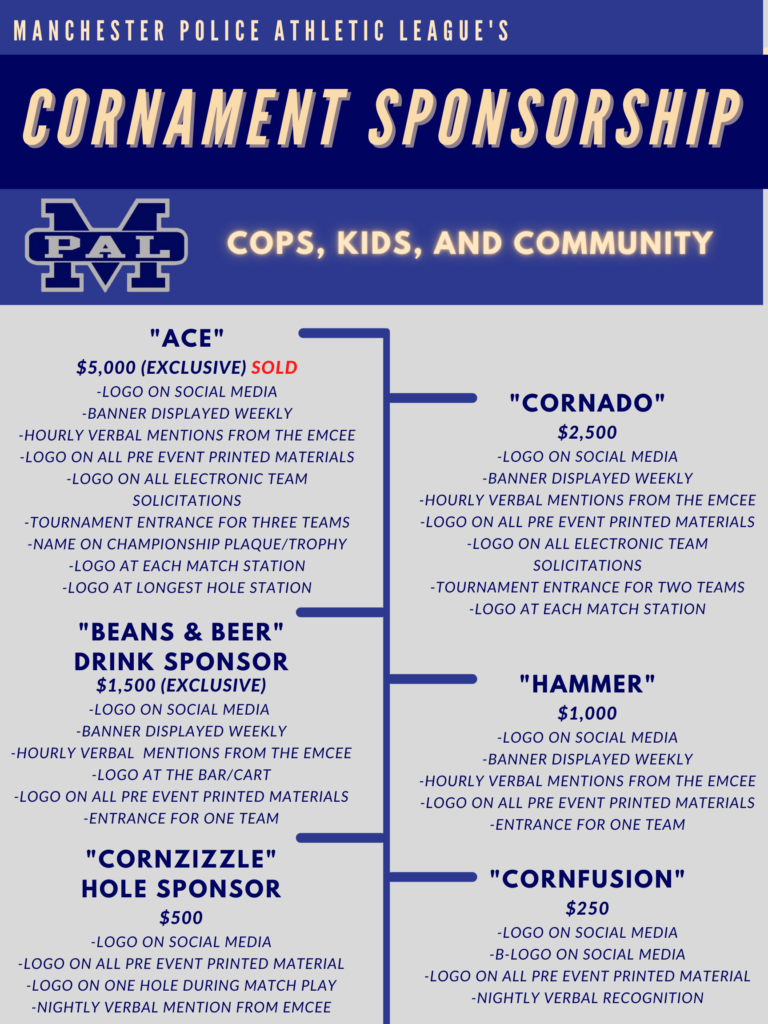 AMaizing Corn Hole Cornament Manchester Police Athletic League